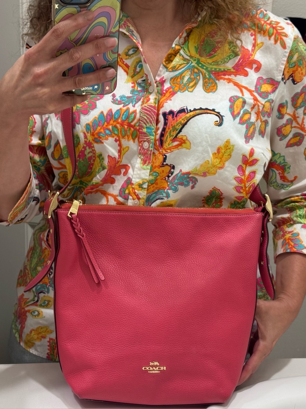 Coach Pink Slouchy Val Duffle Bag - Picture 13 of 14